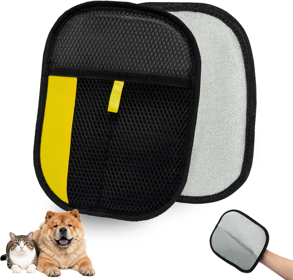 Deshedding Pet Grooming Gloves for Cats & Dogs