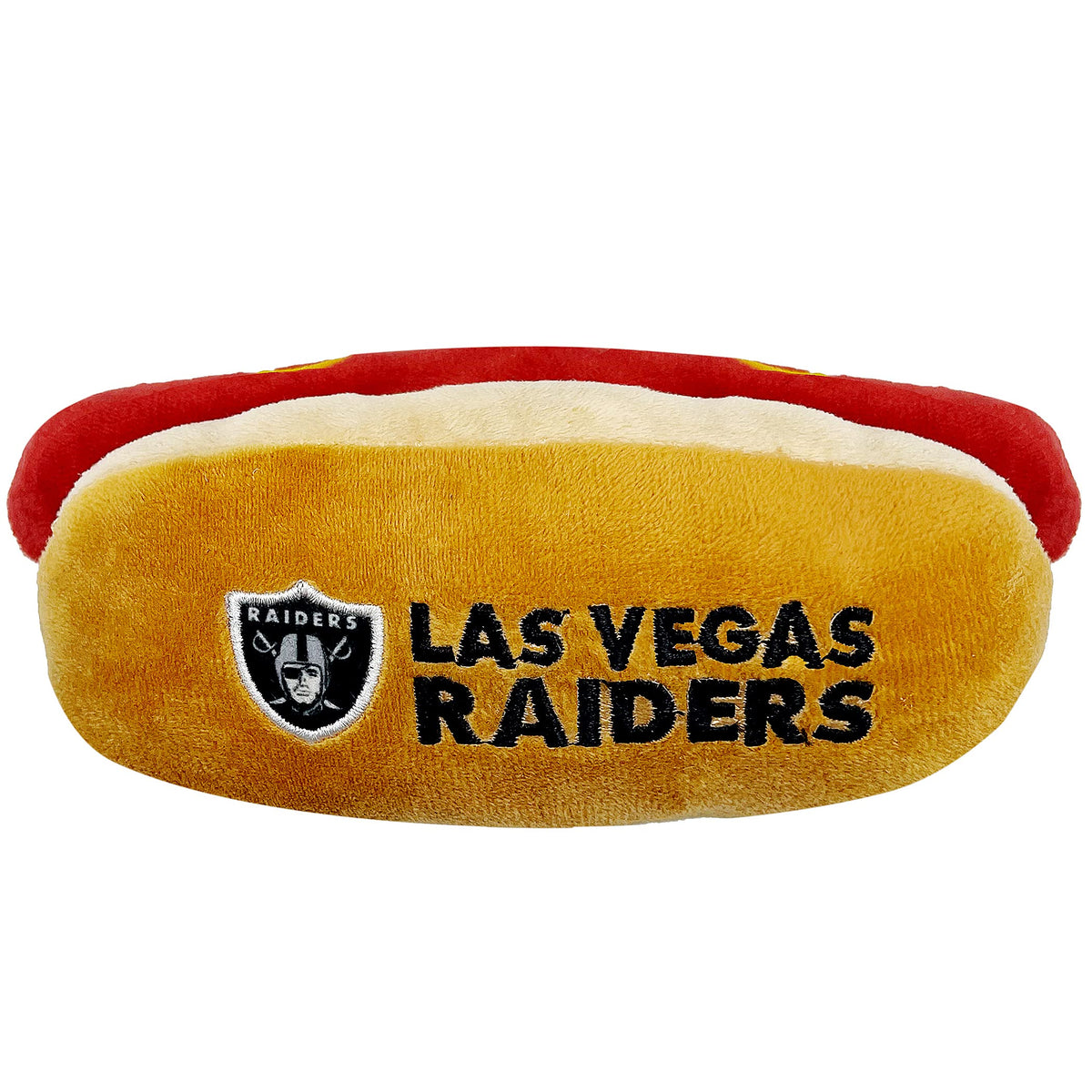 Pets First NFL Chicago Bears HOT Dog Plush Dog & CAT Squeak Toy - Cutest HOT-Dog Snack Plush Toy for Dogs & Cats with Inner Squeaker & Beautiful Football Team Name/Logo 8 x 5 x 3 Inches