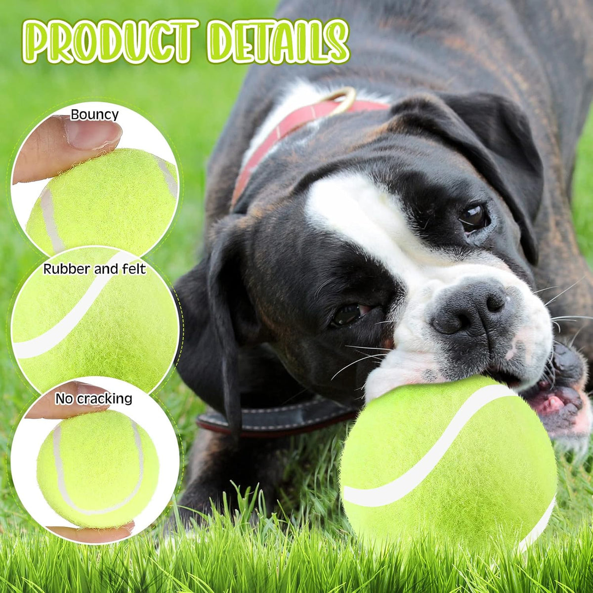 Hanaive 20 Pack Dog Tennis Balls 2 Inch Mini Tennis Balls for Small Dog