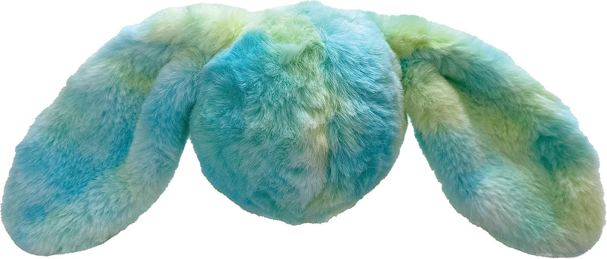 FOUFIT FouFouBrands Fuzzy Wuzzy 2-in-1 Tie-Dye Spiker Ball Toy for Dogs, Rainbow, Small