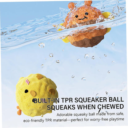 3 Pack Soft Balls for Dogs, Fun Dog Squeaky Ball with Irregular Bounce, Plush Dog Toy for Chewing, Interactive Play and Anxiety Relief...