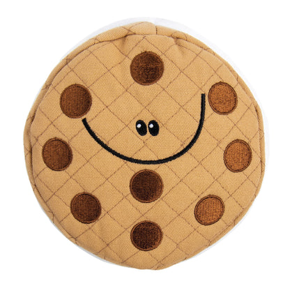 TrustyPup Tough 'N Fun Donut Squeaky Plush Dog Toy, Chew Guard Technology - Tan, Small (71148)