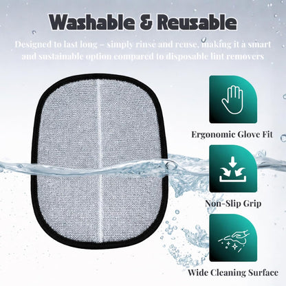 Pet Hair Removal Glove for Dogs & Cats — Reusable Electrostatic Grooming Mitt | Washable 5-Finger Deshedding & Lint Hair Catcher for Furniture, Sofa, Carpet, Car Seats & Clothing 1 Pack