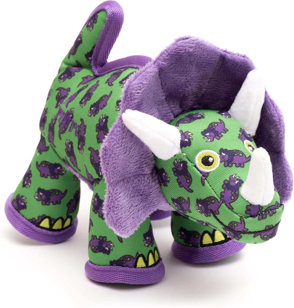 The Worthy Dog Animal Pattern Tough Plush Squeaky Dog Toy, Rubber Duck