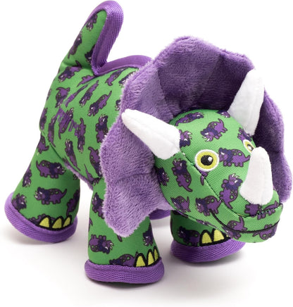 The Worthy Dog Animal Pattern Tough Plush Squeaky Dog Toy, Rubber Duck