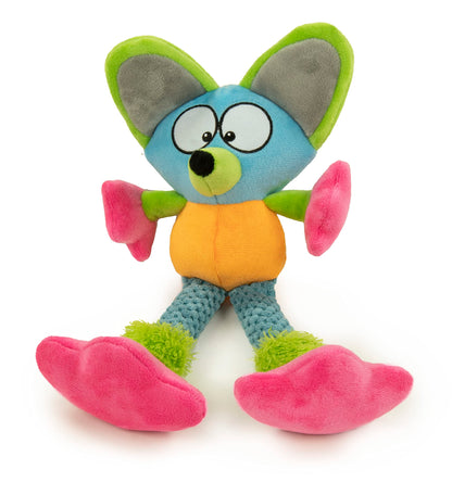 TrustyPup Tough 'N Fun Donut Squeaky Plush Dog Toy, Chew Guard Technology - Tan, Small (71148)