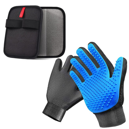 NVNAN Cat & Dog Grooming Glove and Curry Brush Set