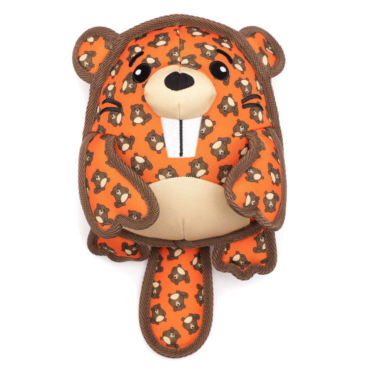 The Worthy Dog Animal Pattern Tough Plush Squeaky Dog Toy, Rubber Duck