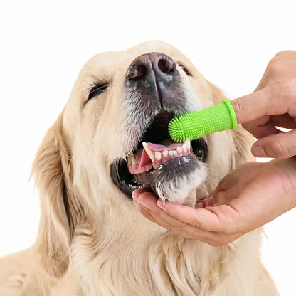 5PC pet grooming bath brush set - silicone massage brush with shampoo dispenser - suitable for dogs and cats for bathing, removing loose hair, and oral cleaning (green)