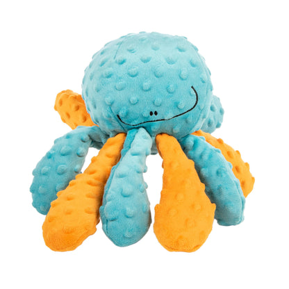 goDog Crazy Tugs Monkeys Squeaky Plush Dog Toy with Chew Guard Technology, Durable Fabric & Squeaker for Active Play, Green, Large