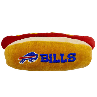 Pets First NFL Chicago Bears HOT Dog Plush Dog & CAT Squeak Toy - Cutest HOT-Dog Snack Plush Toy for Dogs & Cats with Inner Squeaker & Beautiful Football Team Name/Logo 8 x 5 x 3 Inches