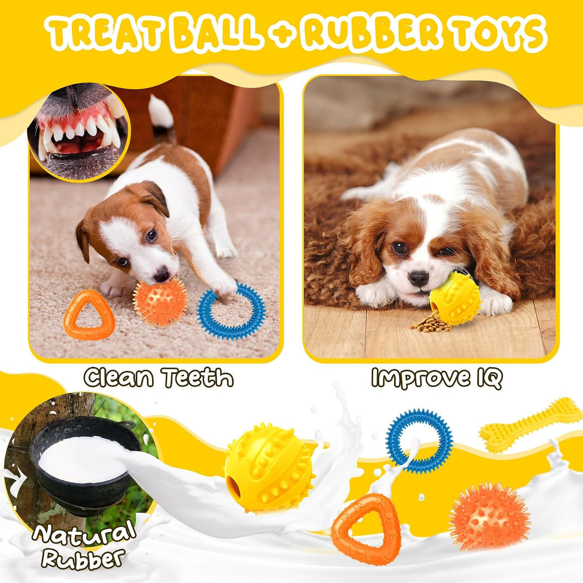 Zeaxuie 23 Pack Luxury Puppy Toys for Teething Small Dogs, Puppy Chew Toys with Rubber Toy, Rope and Squeaky Toys
