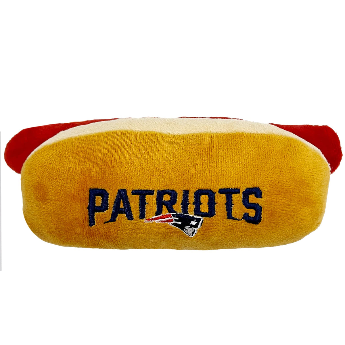 Pets First NFL Chicago Bears HOT Dog Plush Dog & CAT Squeak Toy - Cutest HOT-Dog Snack Plush Toy for Dogs & Cats with Inner Squeaker & Beautiful Football Team Name/Logo 8 x 5 x 3 Inches