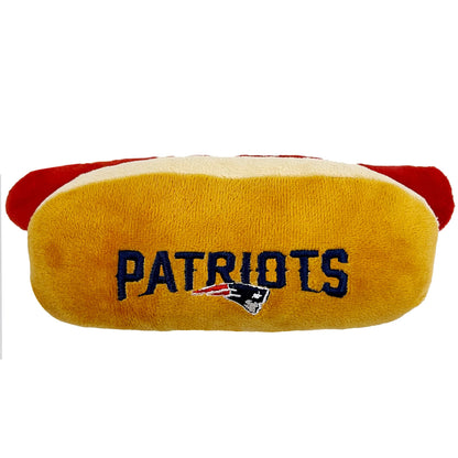 Pets First NFL Chicago Bears HOT Dog Plush Dog & CAT Squeak Toy - Cutest HOT-Dog Snack Plush Toy for Dogs & Cats with Inner Squeaker & Beautiful Football Team Name/Logo 8 x 5 x 3 Inches