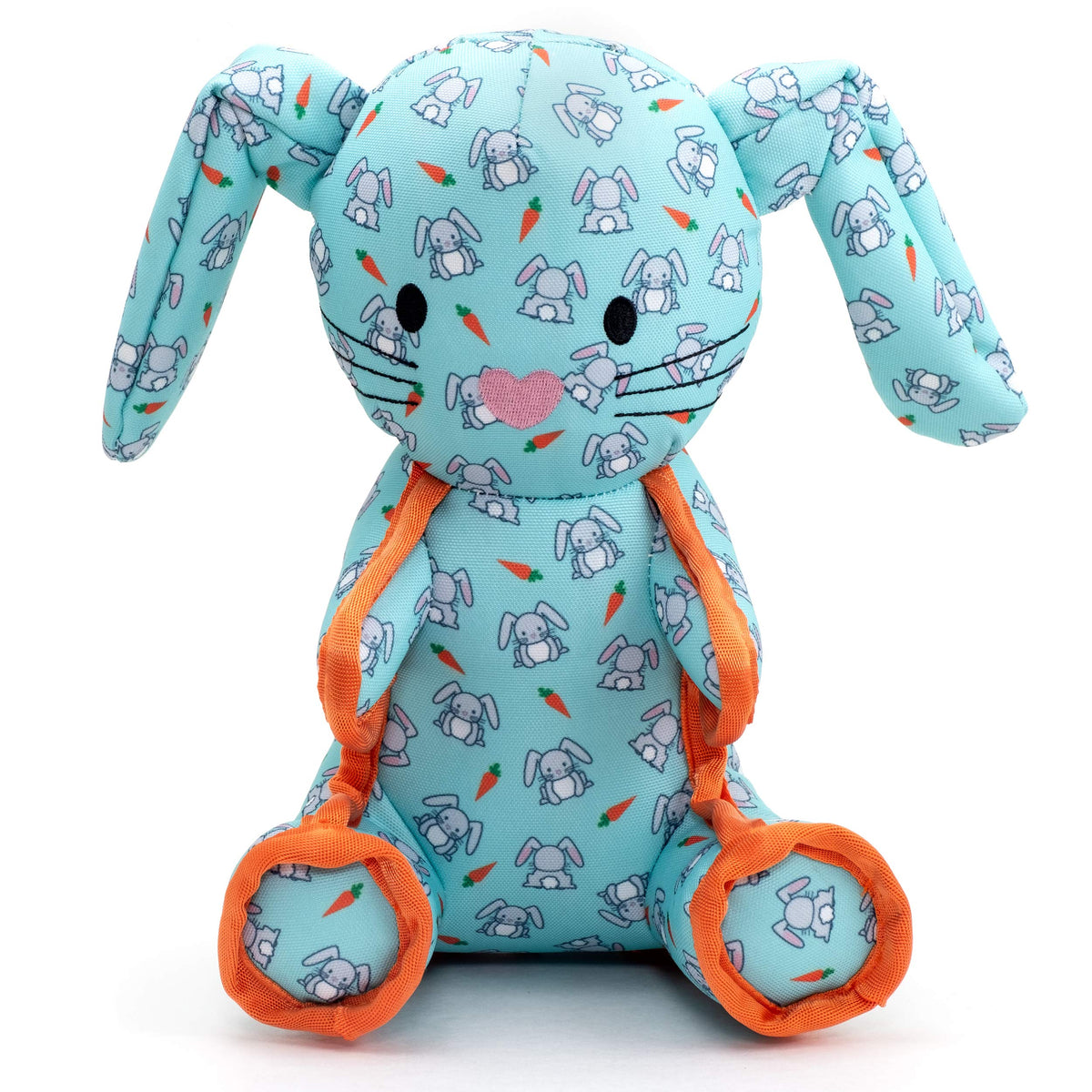 The Worthy Dog Animal Pattern Tough Plush Squeaky Dog Toy, Rubber Duck