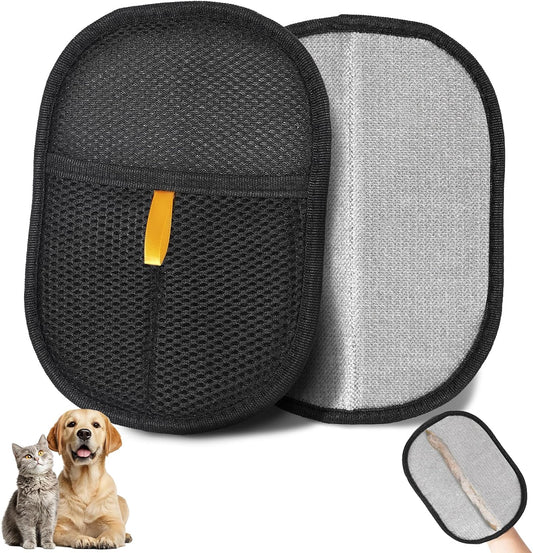 Pet Grooming Glove for Dogs and Cats, Pet Hair Remover Glove Deshedding Brush Mitt, Gentle Massage Grooming Tool, Easy to Clean, Works on Long and Short Hair Pets for Shedding Fur Removal